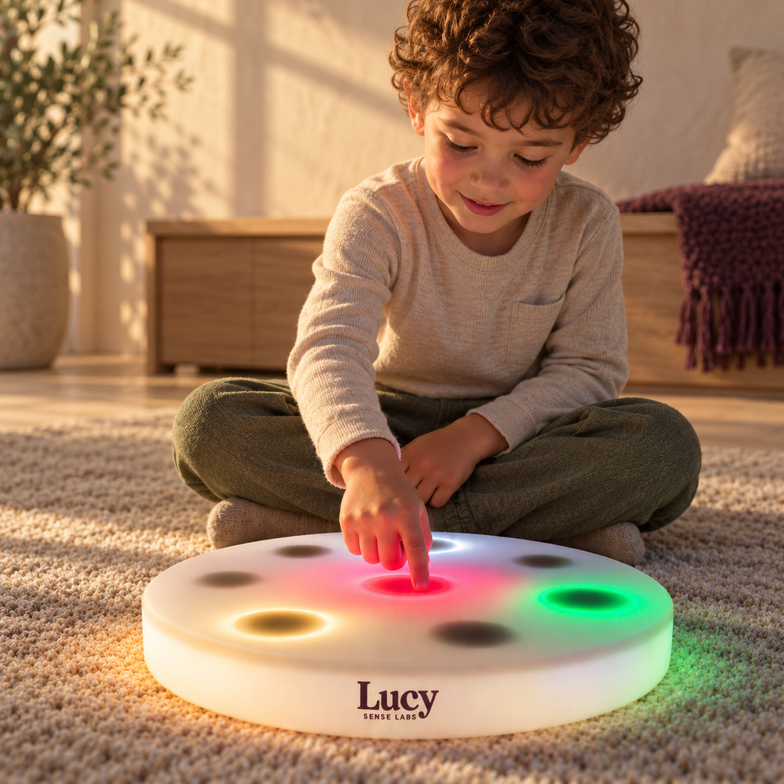 Lucys interaktives LED-Sensorikboard