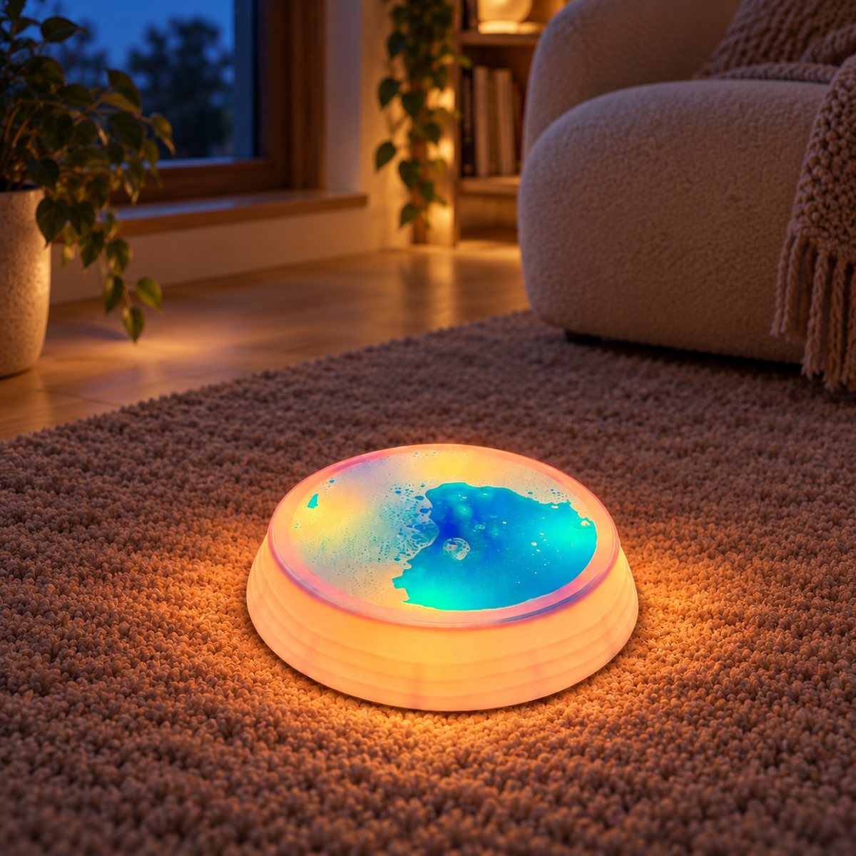 Lucys runder LED-Sensorik-Trittstein