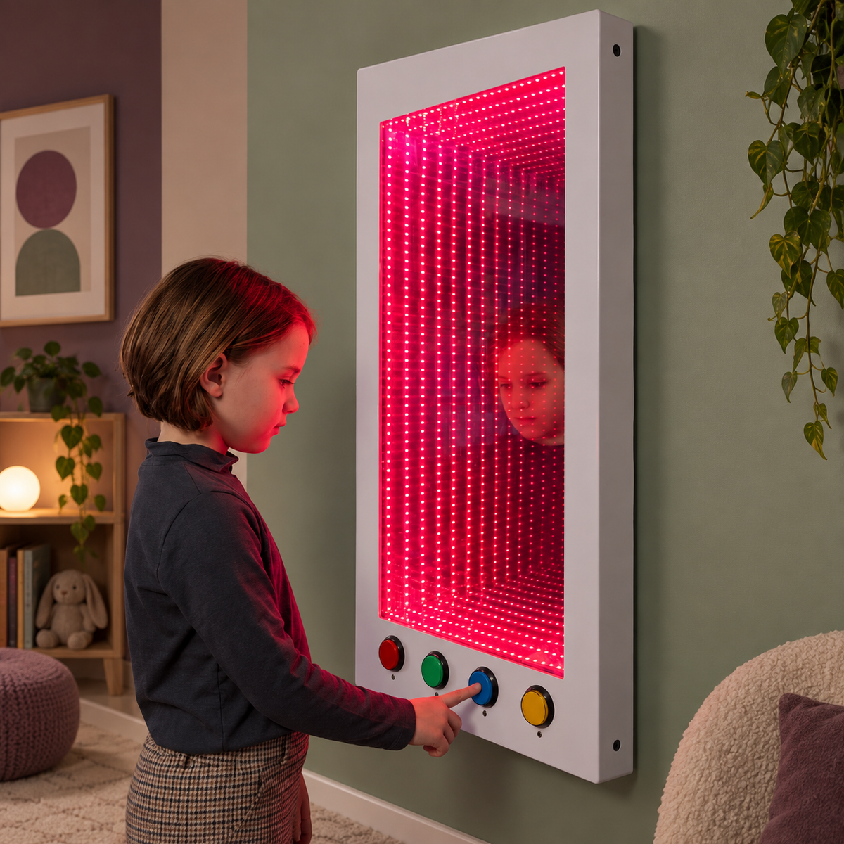 Lucy's Interactive RGB Infinity Mirror