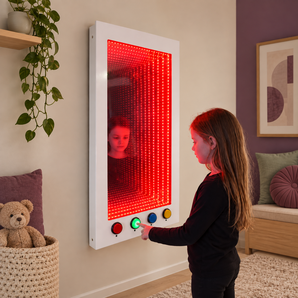 Lucy's Interactive RGB Infinity Mirror
