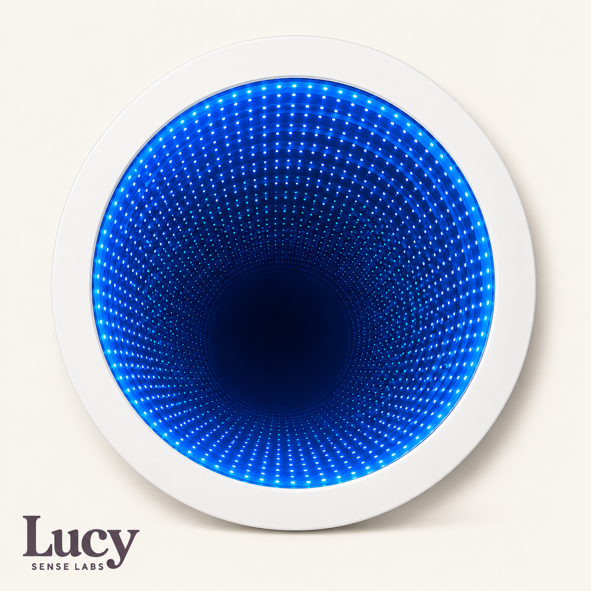 Circular infinity mirror studio