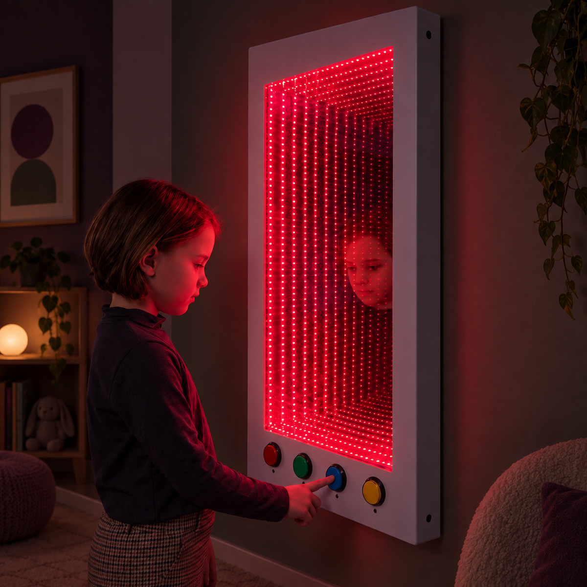 Lucy's Interactive RGB Infinity Mirror